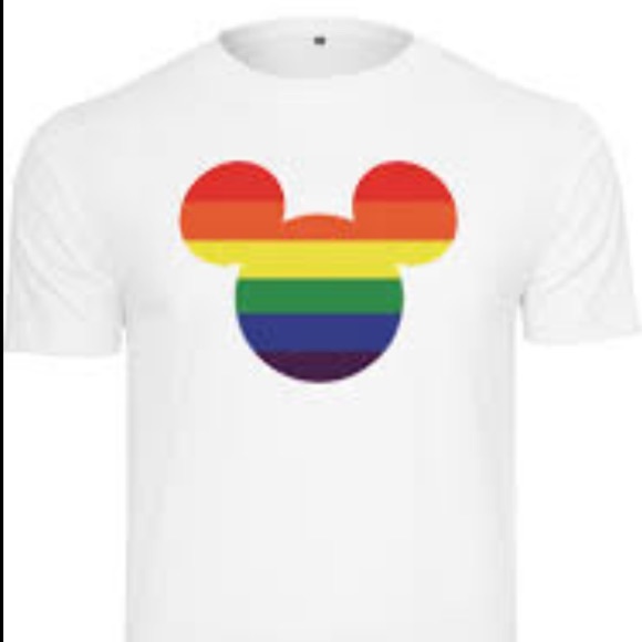 Disney Pride Mickey Rainbow T Shirt W/Sponsors XL - Picture 2 of 9